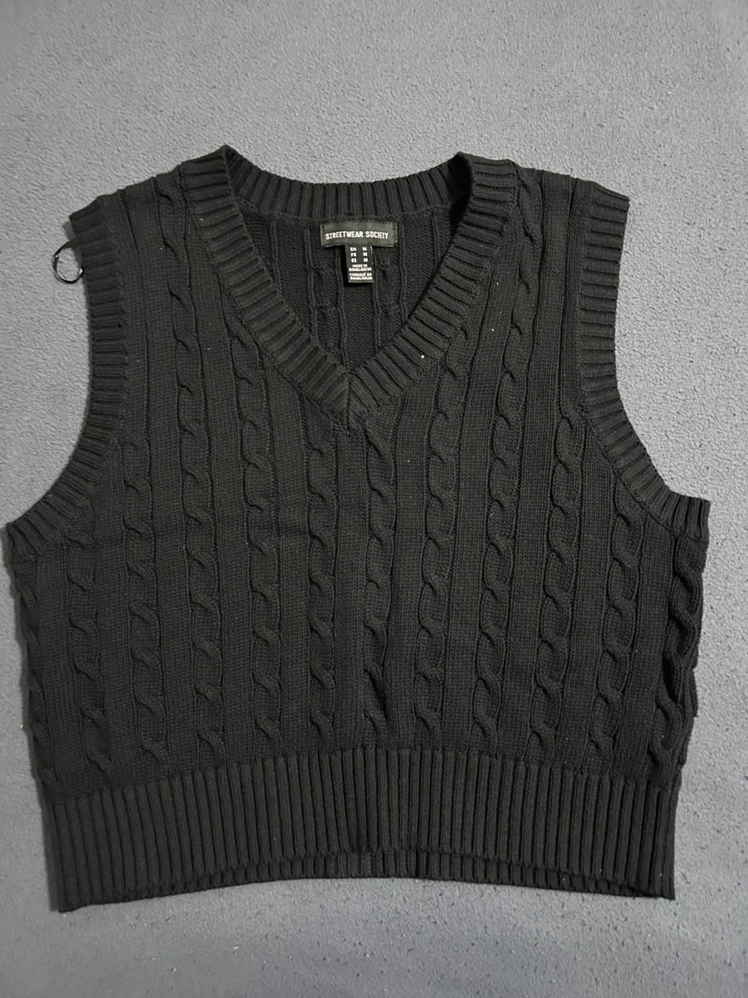 Streetwear Society Black Sweater Vest - Size M