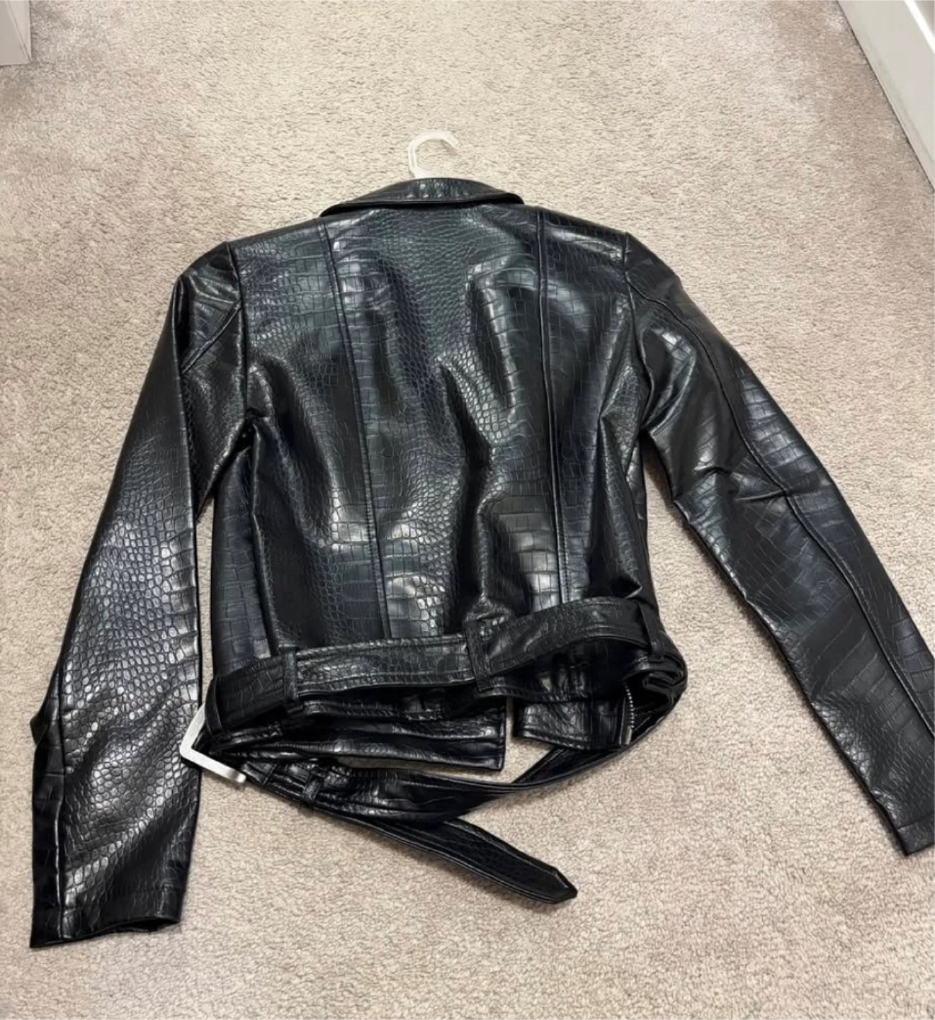 Noisy May Black Faux Leather Jacket XS - photo 2