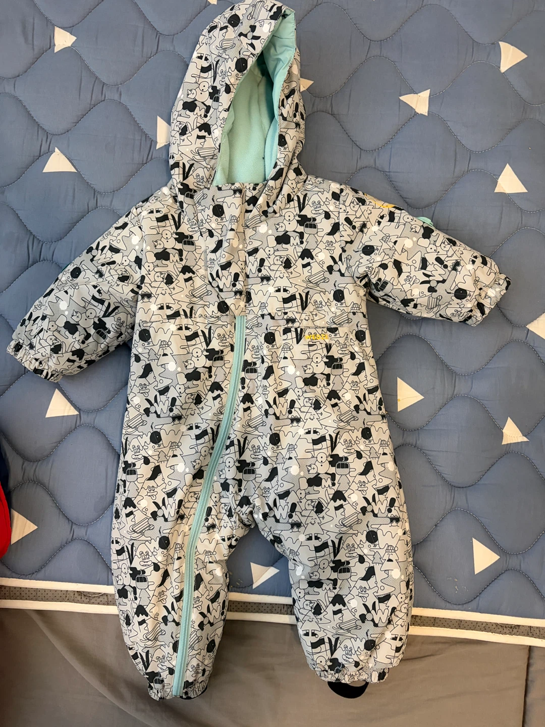 Hatley Baby Snowsuit - Grey Patterned
