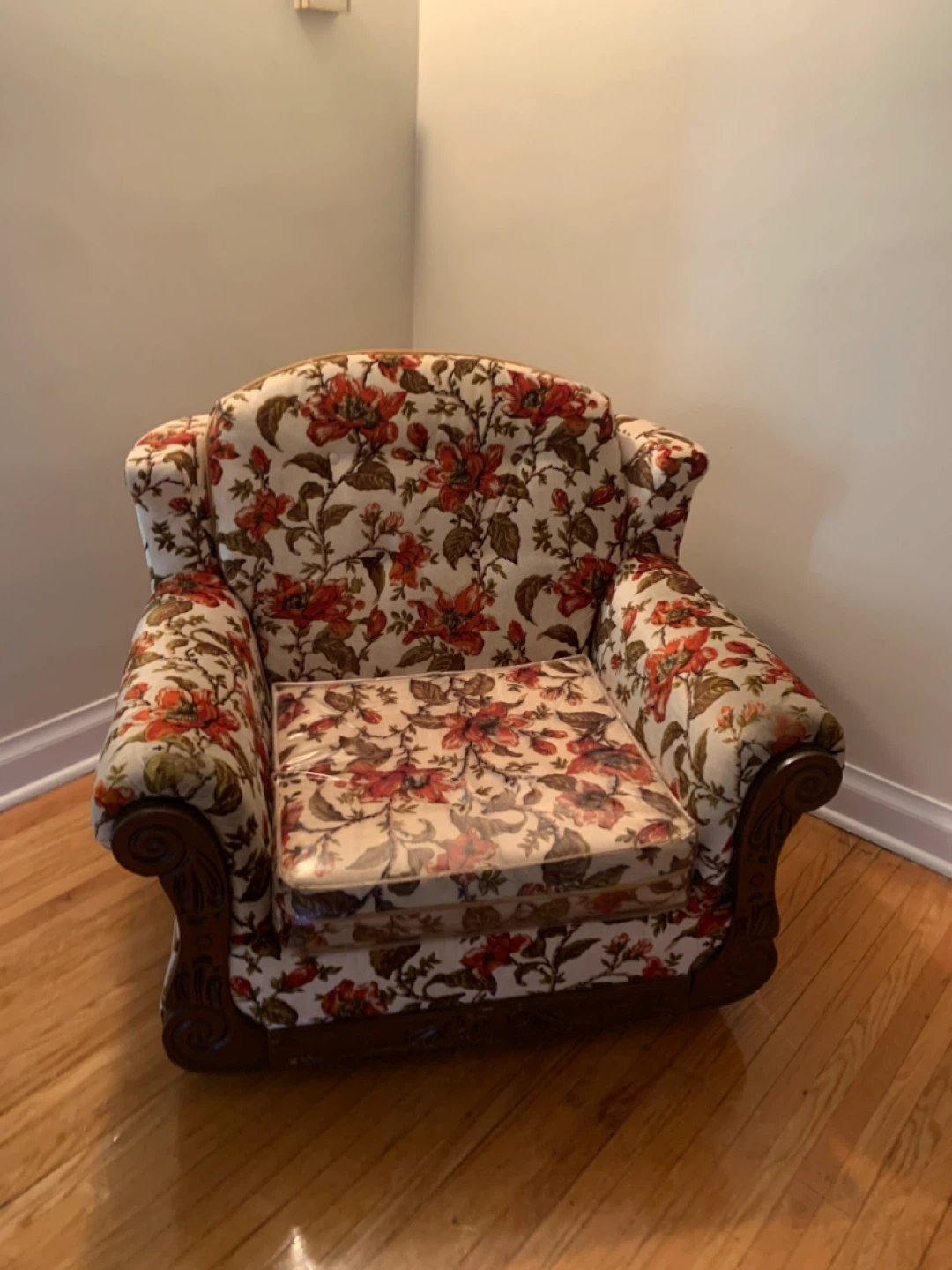 Floral Sofa and Armchair Set