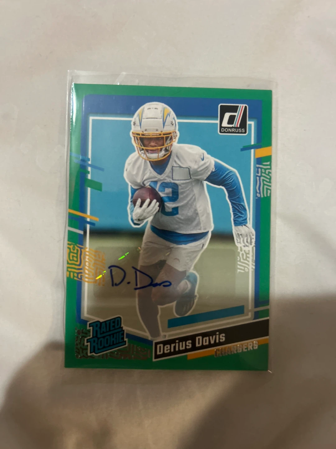 Derius Davis Donruss Rated Rookie Autograph Card