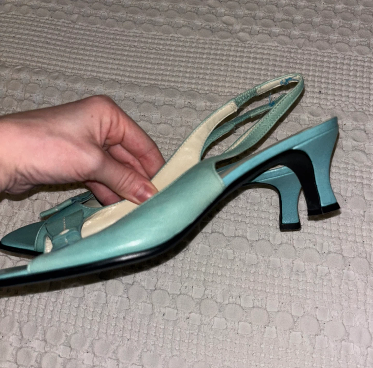 Vintage Franco Sarto Slingback Kitten Heels - Size 8M - photo 2