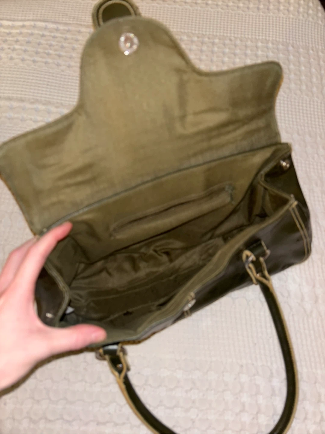 Vintage Olive Green Handbag - photo 5