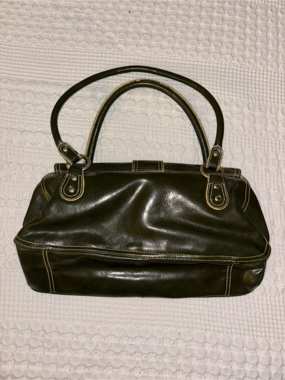 Vintage Olive Green Handbag - photo 3