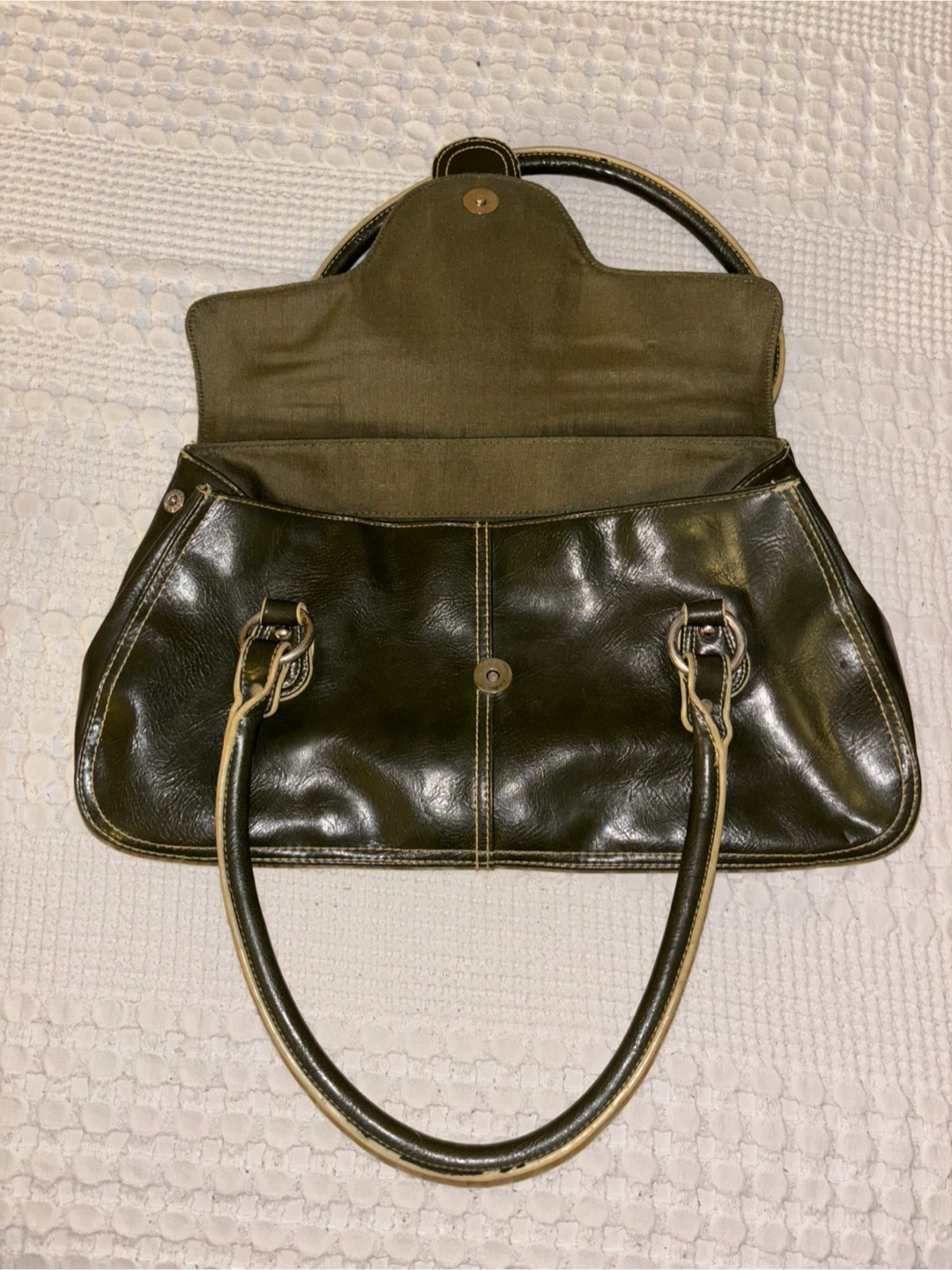 Vintage Olive Green Handbag - photo 4