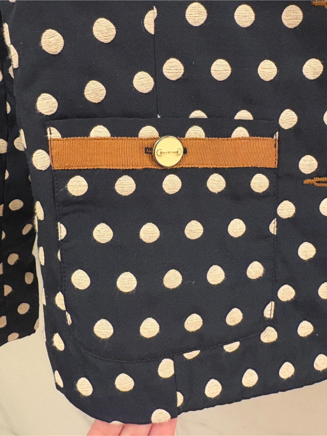 Polka Dot Blazer with Horsebit Detail (S) - photo 3