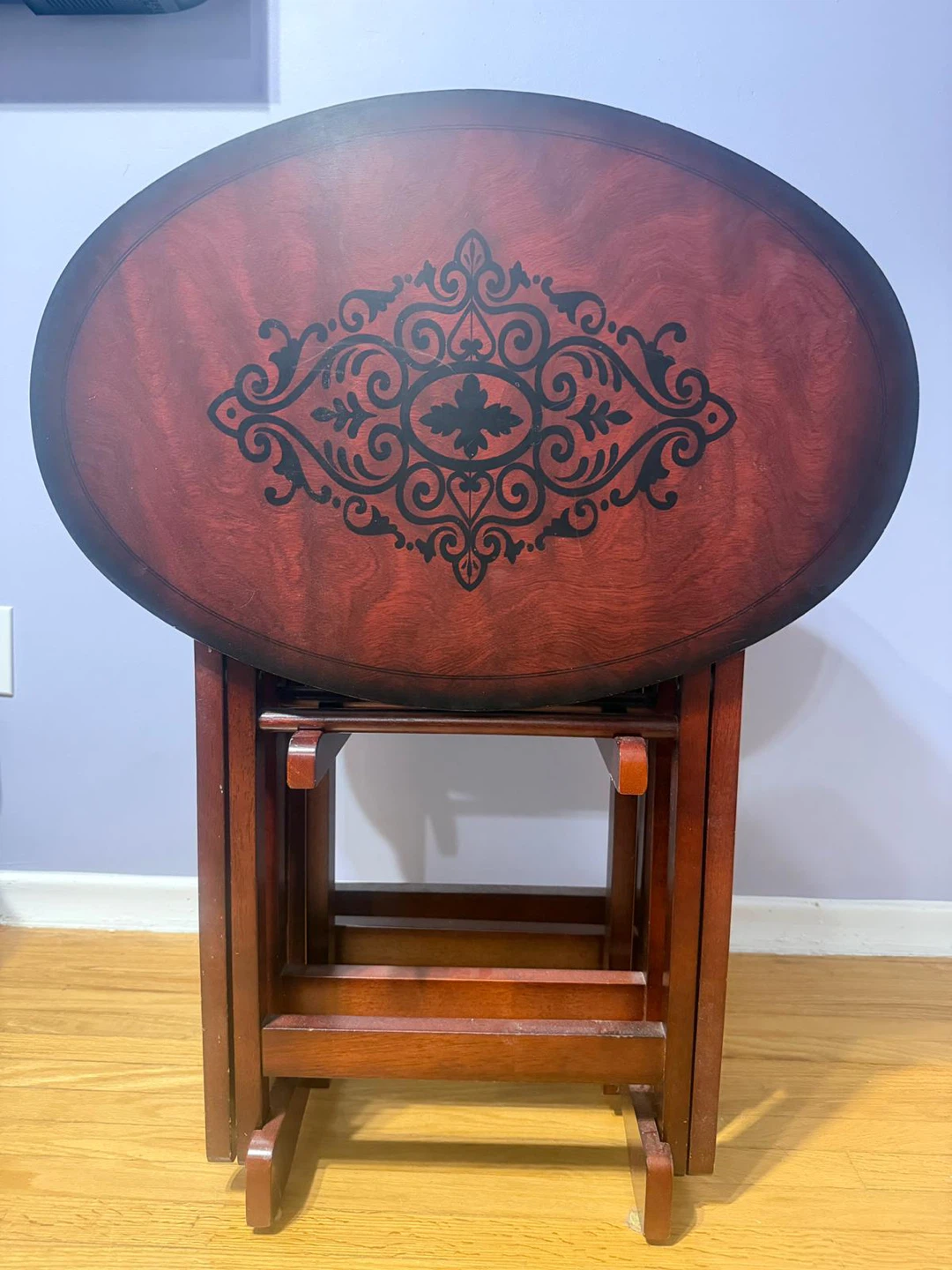 Folding TV Tray Table Set of 4
