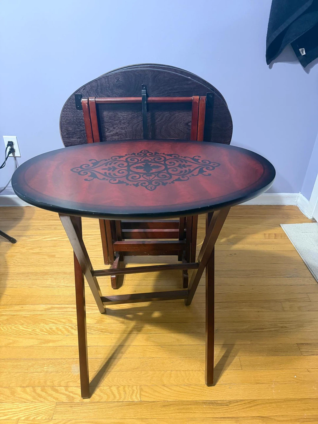 Folding TV Tray Table Set of 4 - photo 5