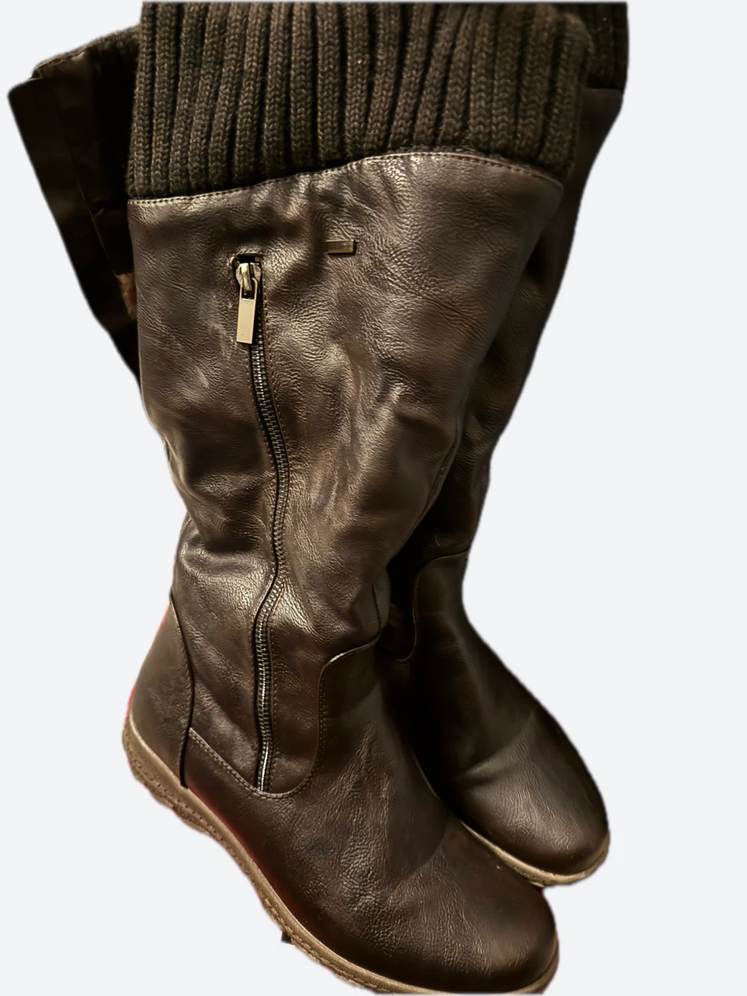 Vangelo Donna Brown Knee High Boots - Size 8
