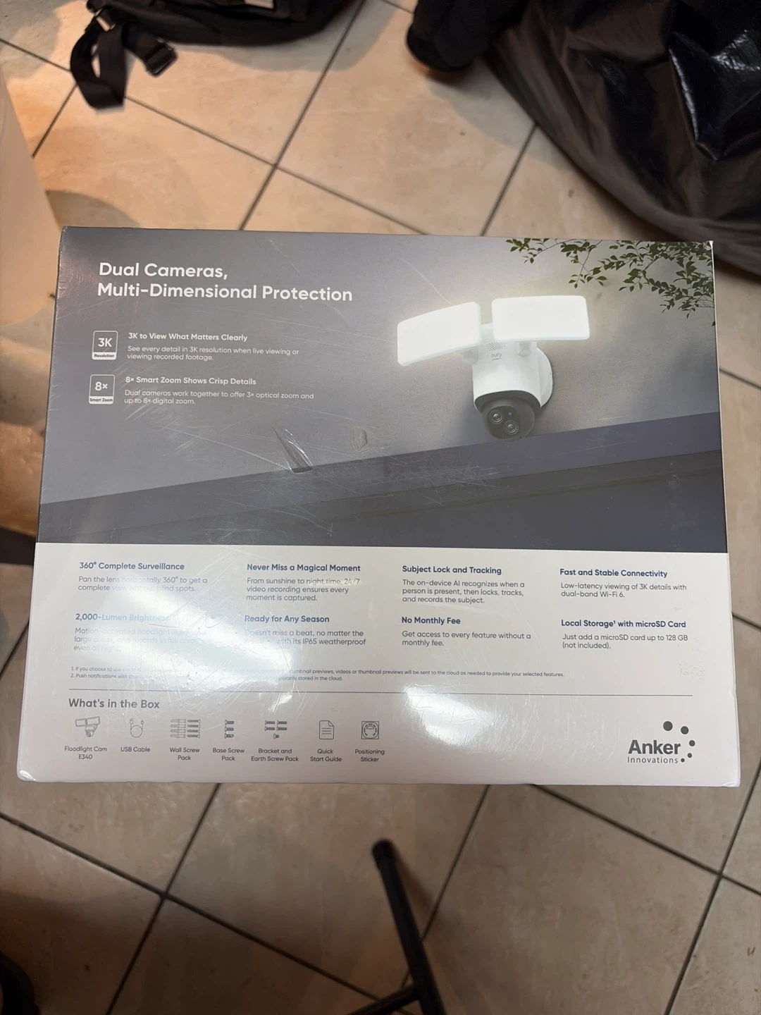eufy Floodlight Cam E340 - Dual Cameras, 3K - photo 2