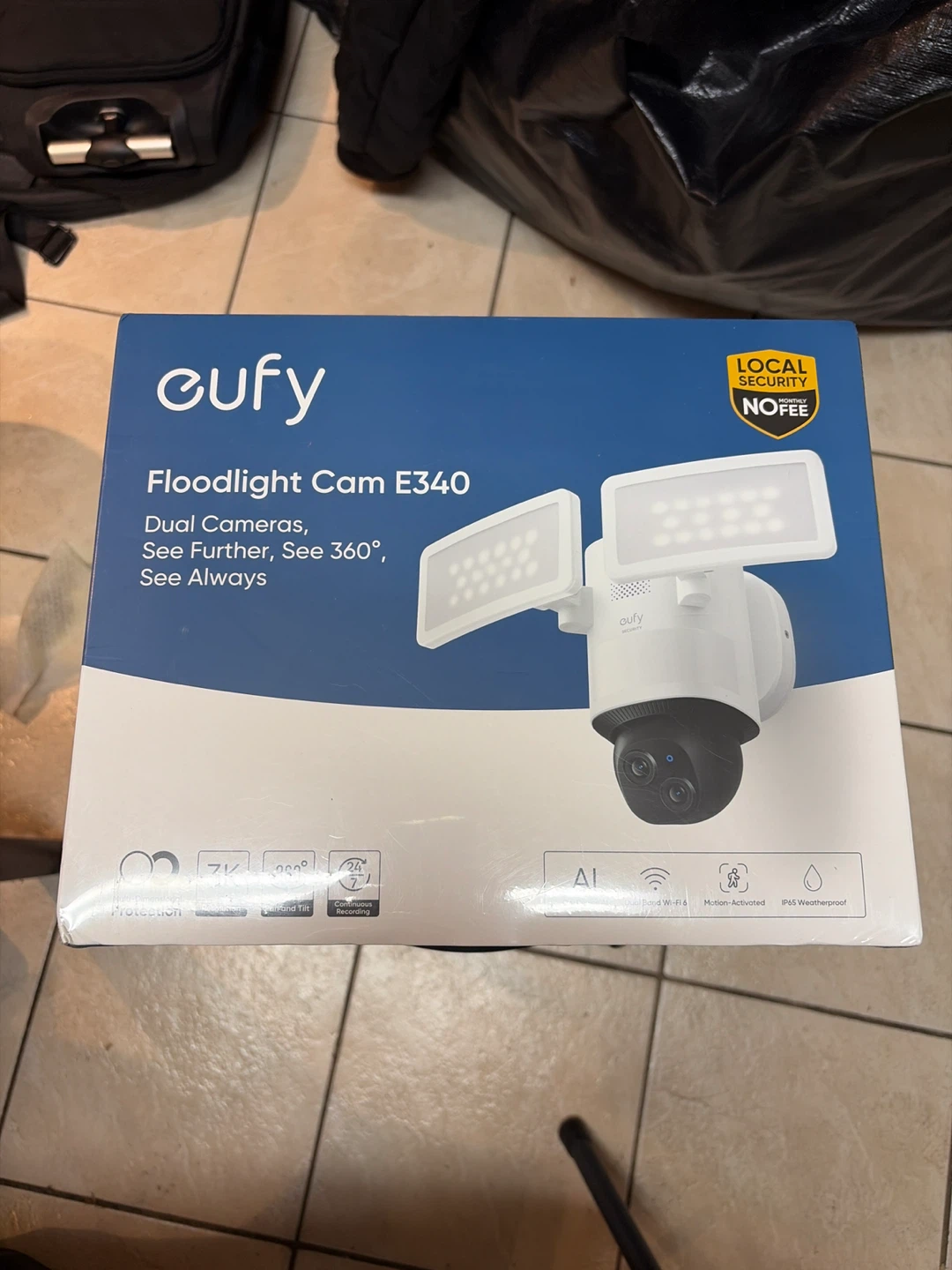 eufy Floodlight Cam E340 - Dual Cameras, 3K