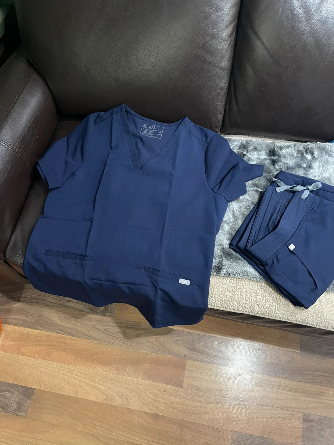 FIGS Navy Blue Scrub Set
