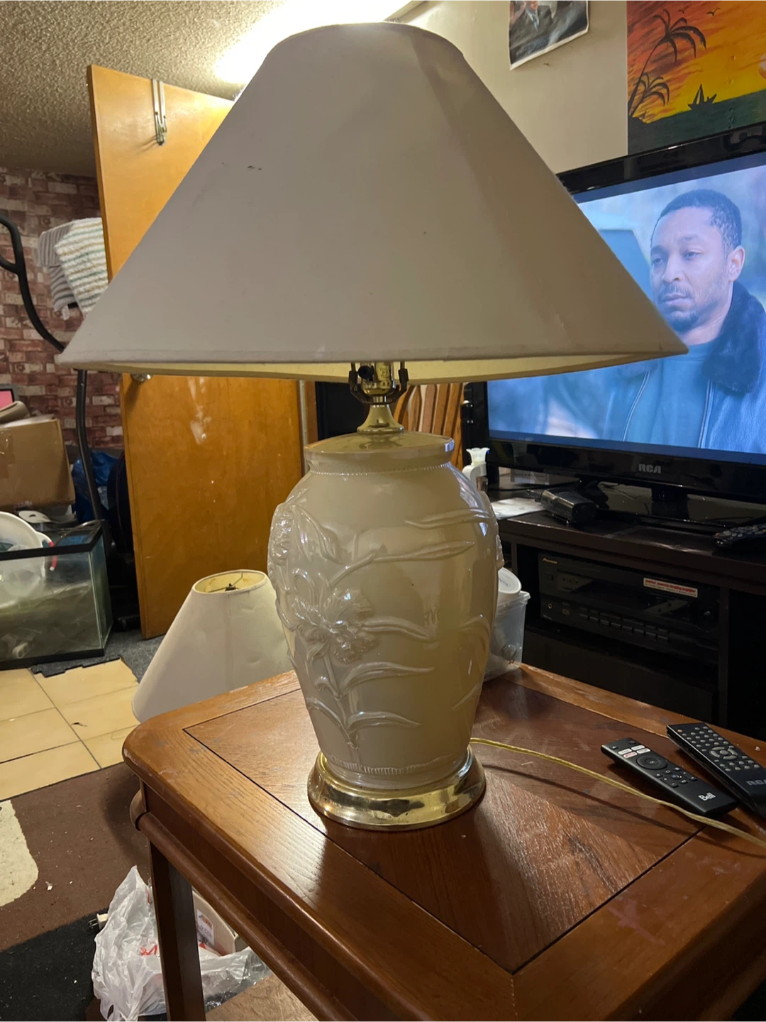 Floral Ceramic Table Lamp - photo 4