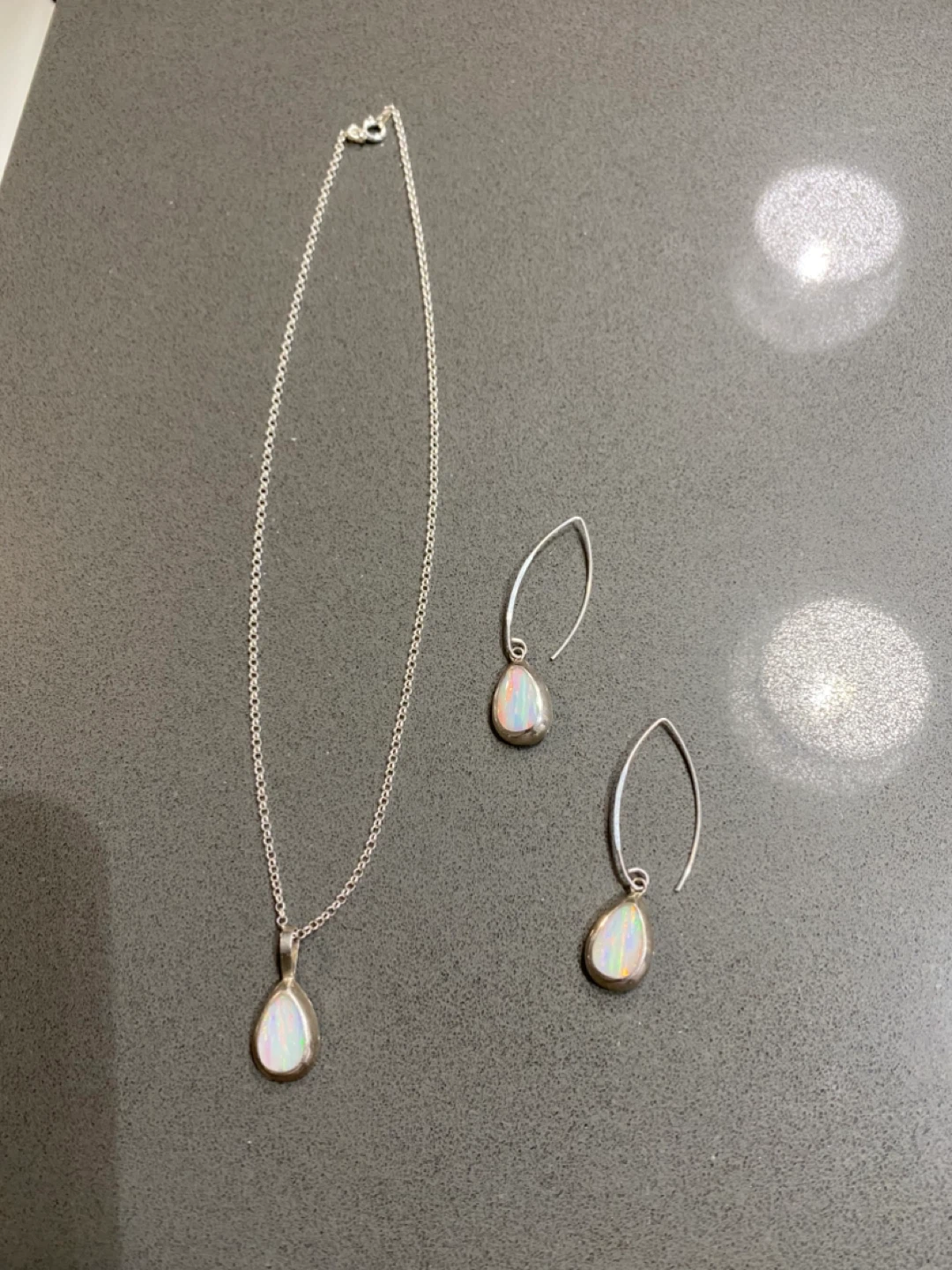 Moonstone Necklace & Earring Set - photo 2