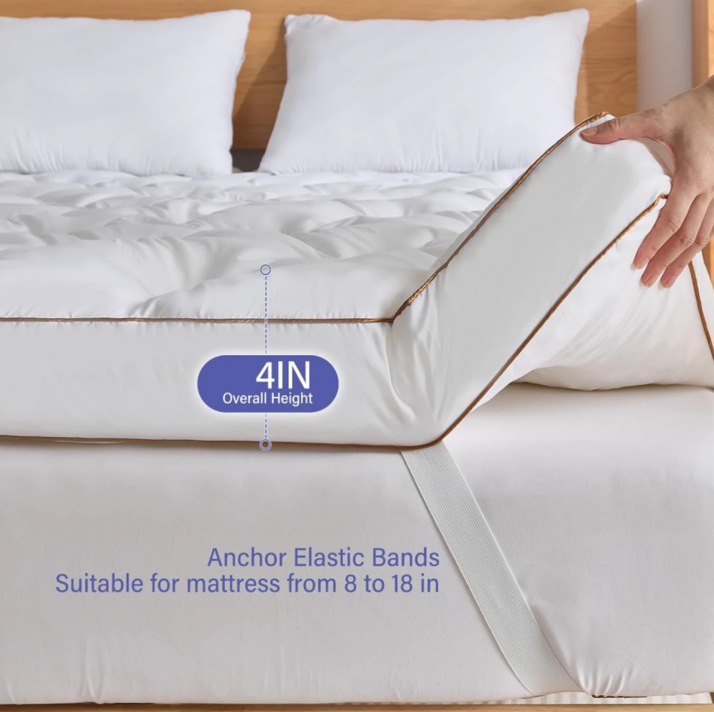 WhatsBedding Memory Foam Mattress Topper - 4 inch - photo 5