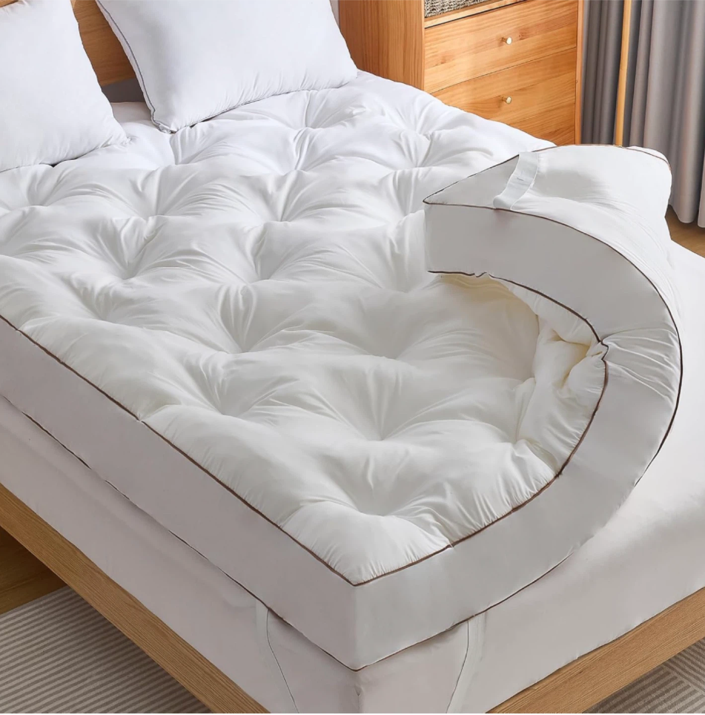 WhatsBedding Memory Foam Mattress Topper - 4 inch