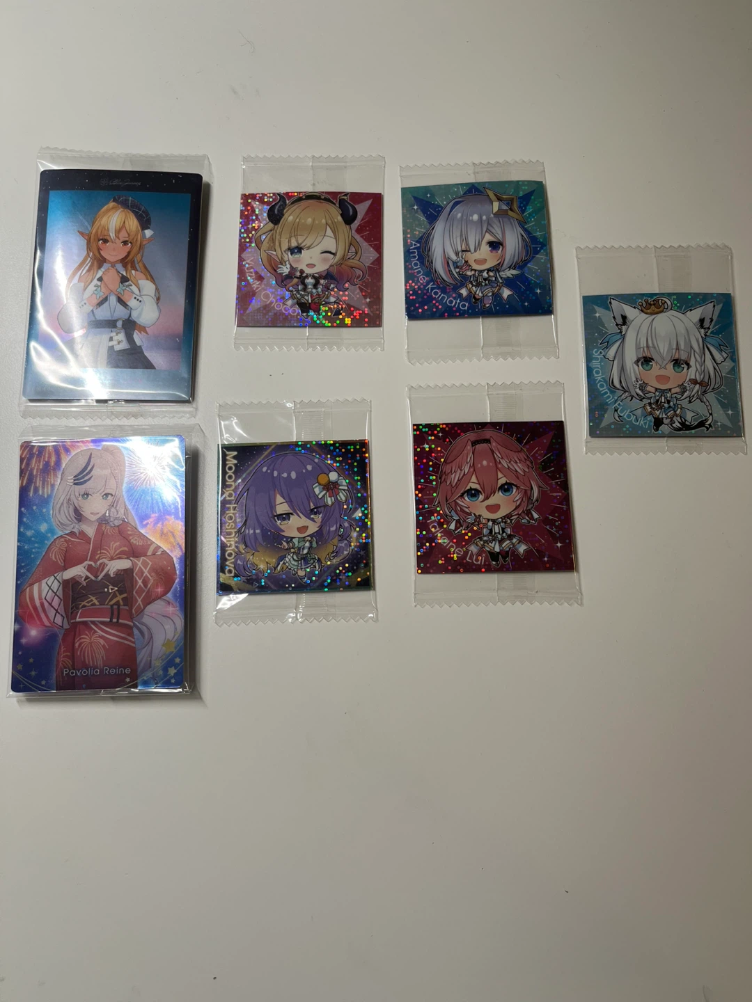 Hololive wafer cards and and stickers