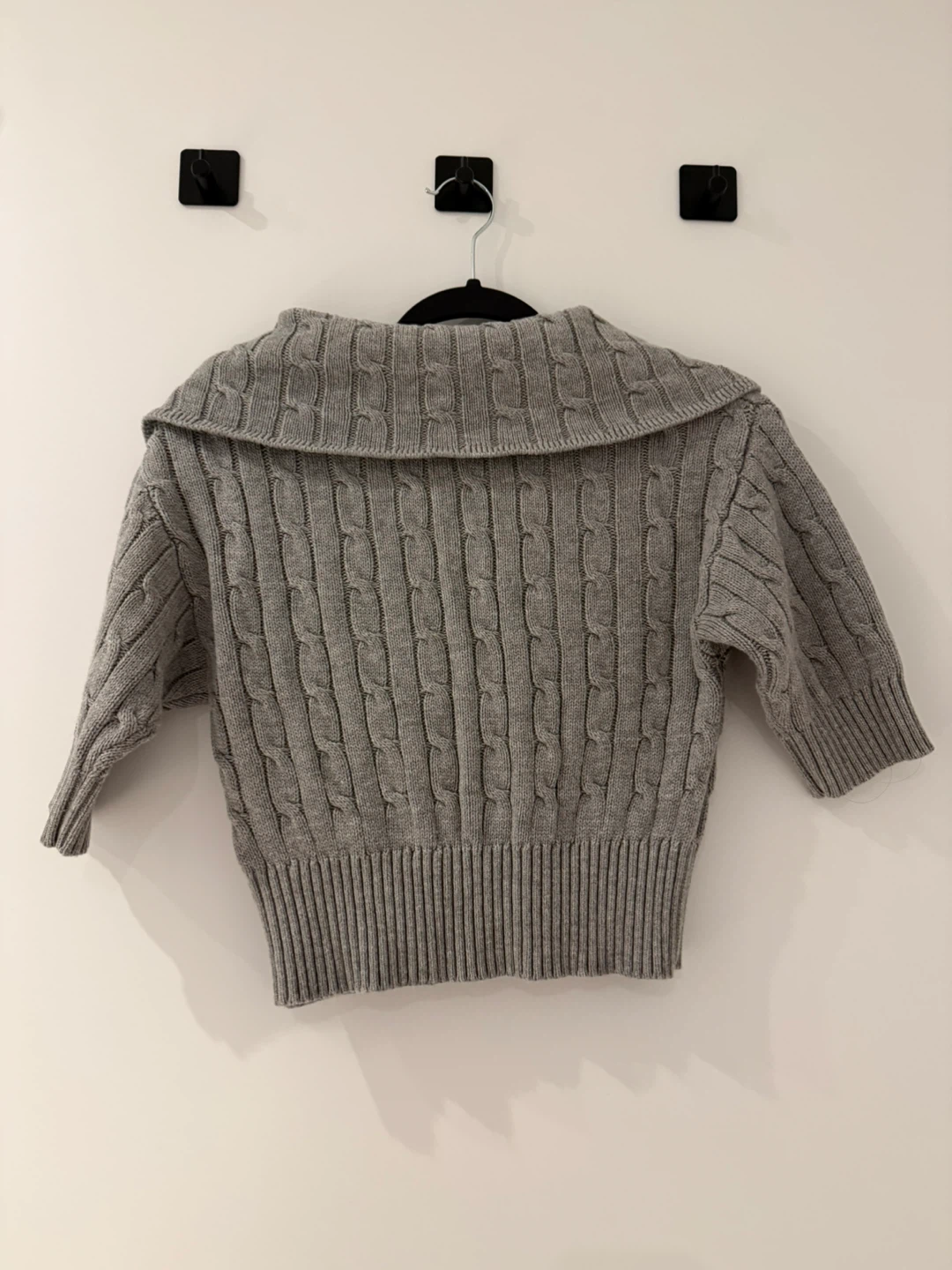 Miu Miu style Grey Cable Knit Cardigan - photo 2
