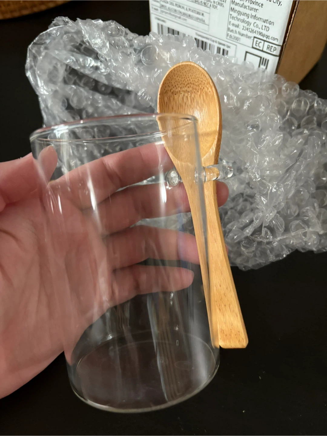 Set of 3 Glass Jar with Bamboo Lid and Spoon - photo 5