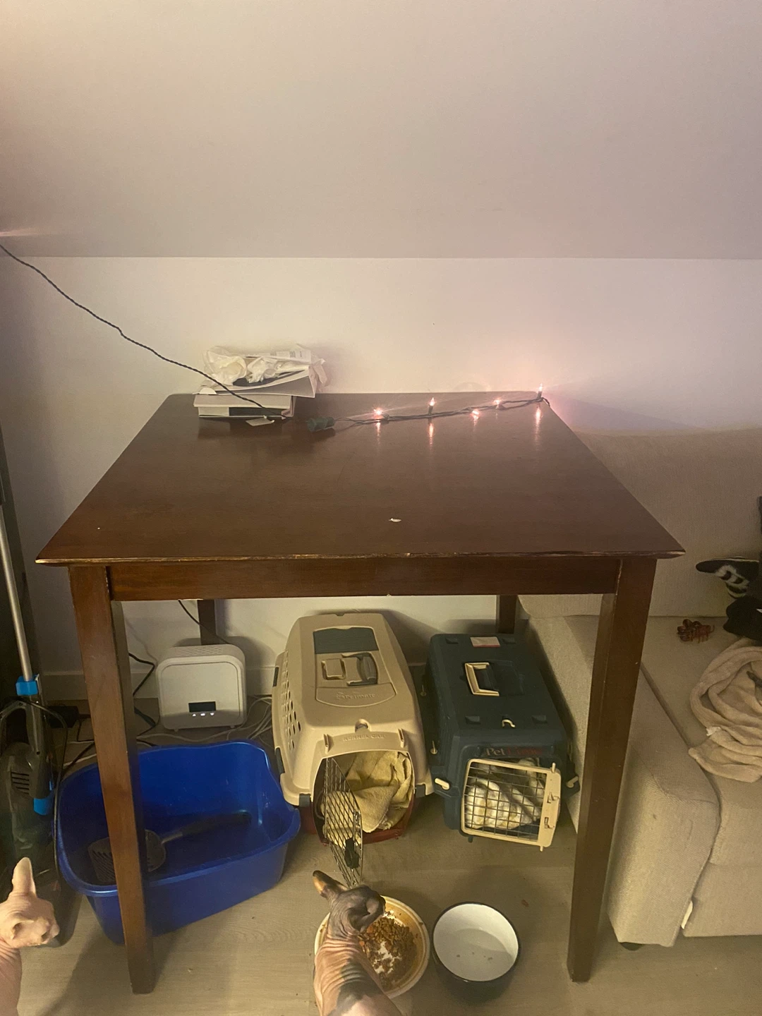 Brown wood table