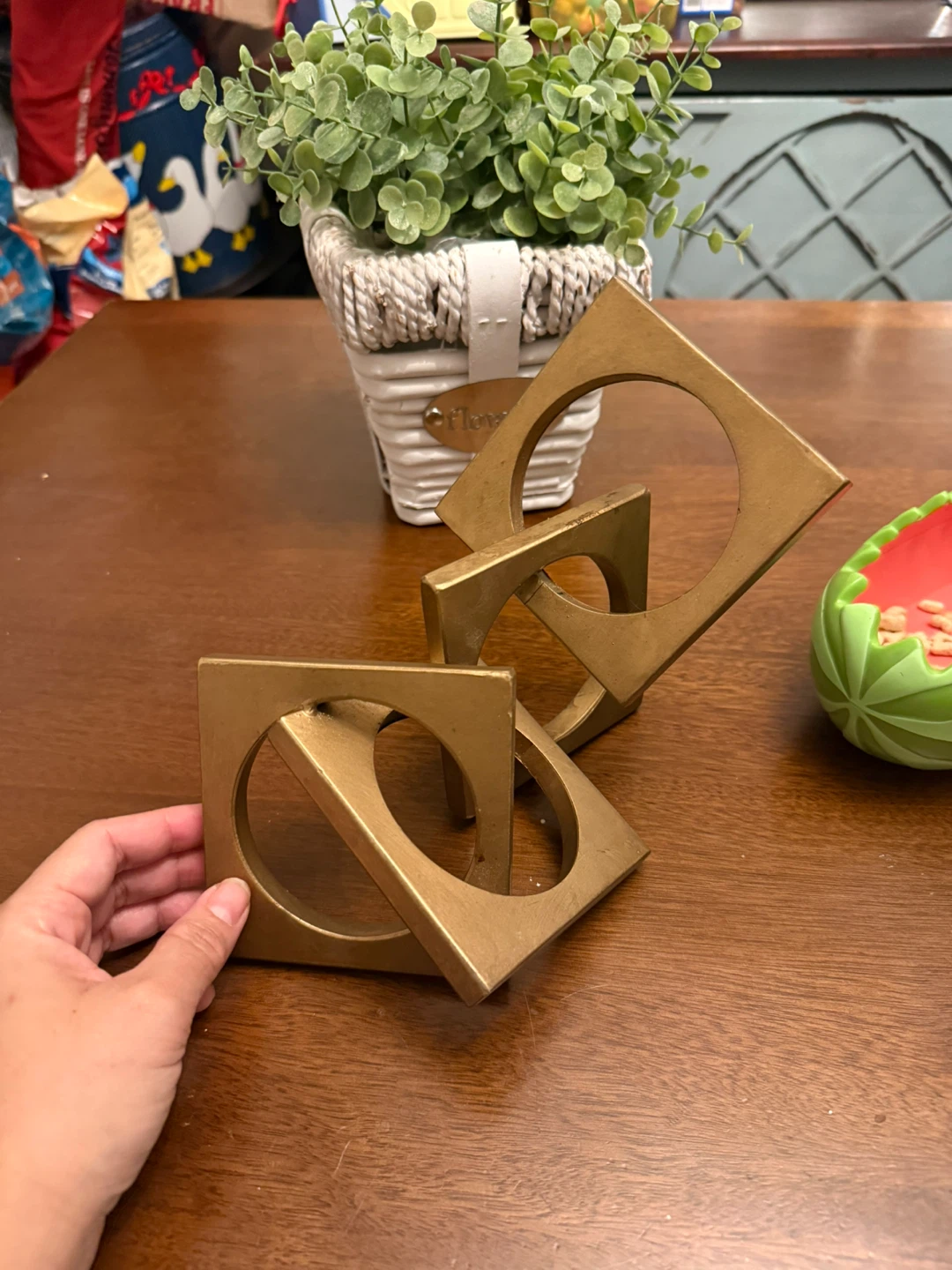 Gold Metal Square decorations