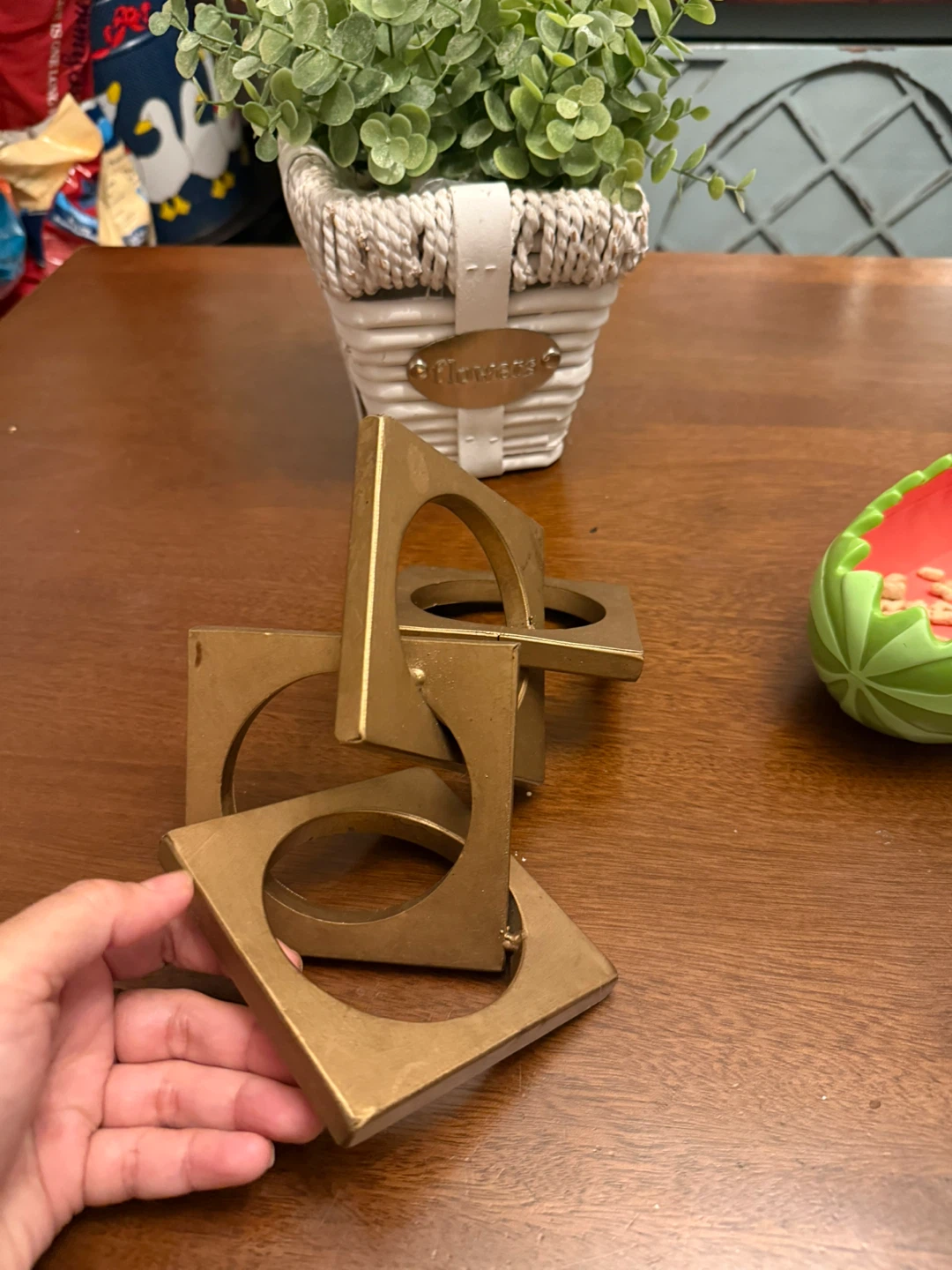 Gold Metal Square decorations - photo 2