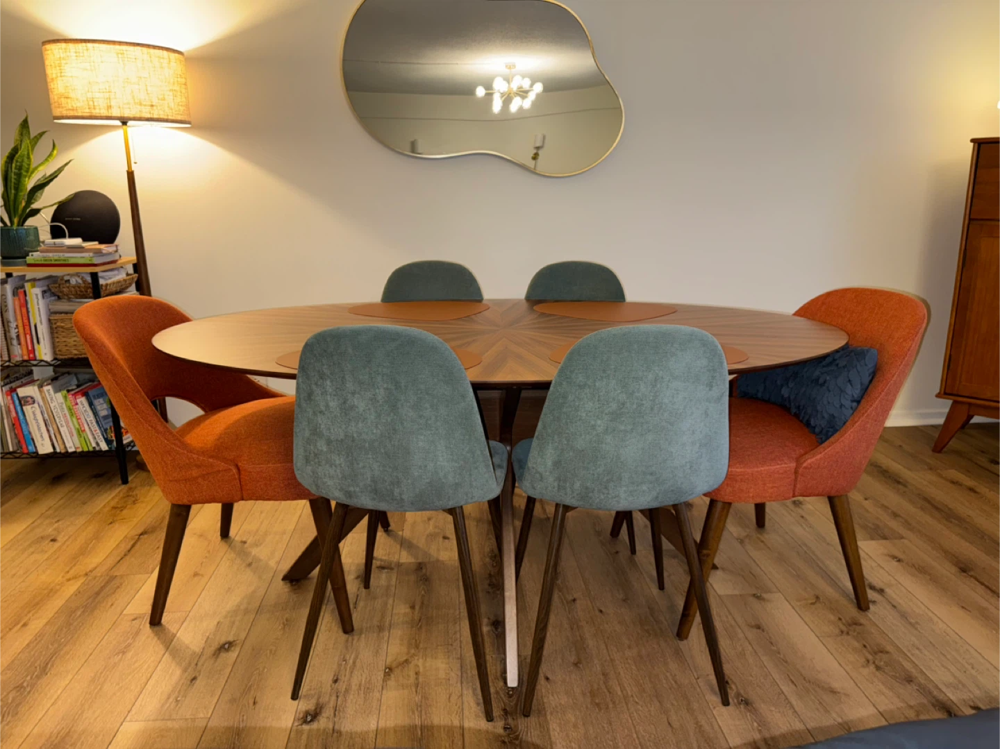 Set of 4 Dining Chairs - Greenish Teal
