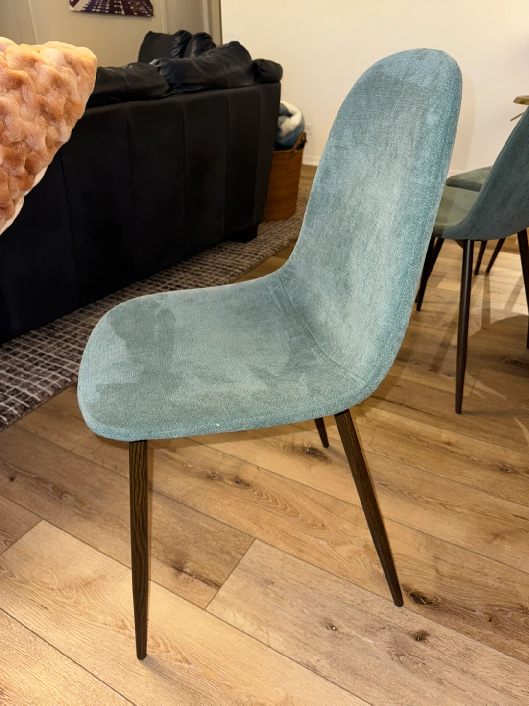 Set of 4 Dining Chairs - Greenish Teal - photo 3