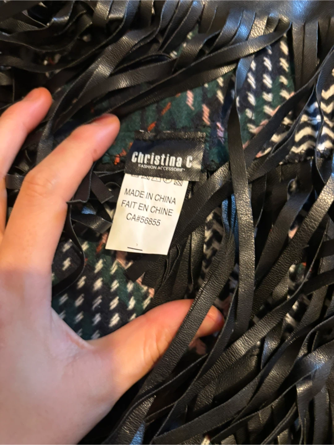NEW Christina C. Plaid Scarf with Fringe - photo 3