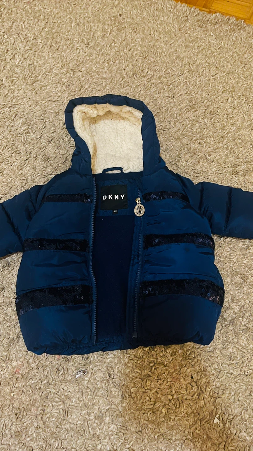 DKNY 12M Navy Blue Puffer Jacket🧡