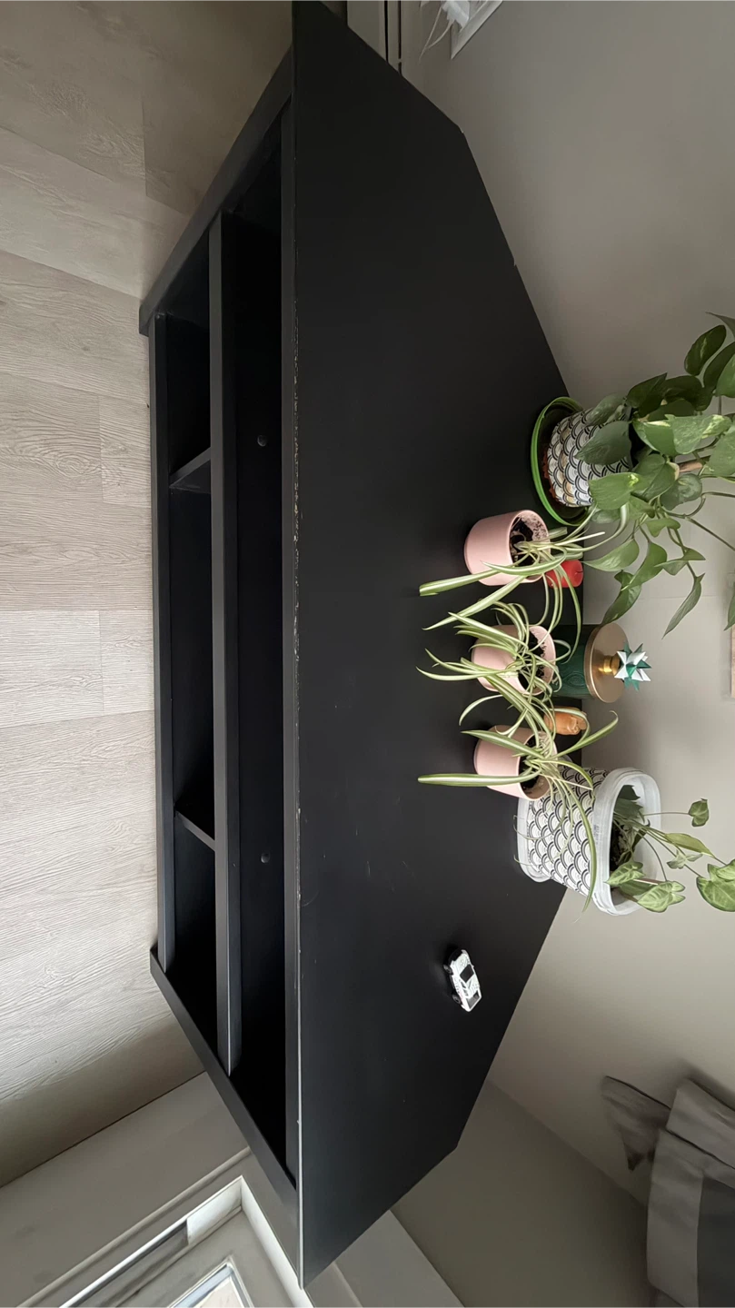 Black TV Stand Media Console - photo 4