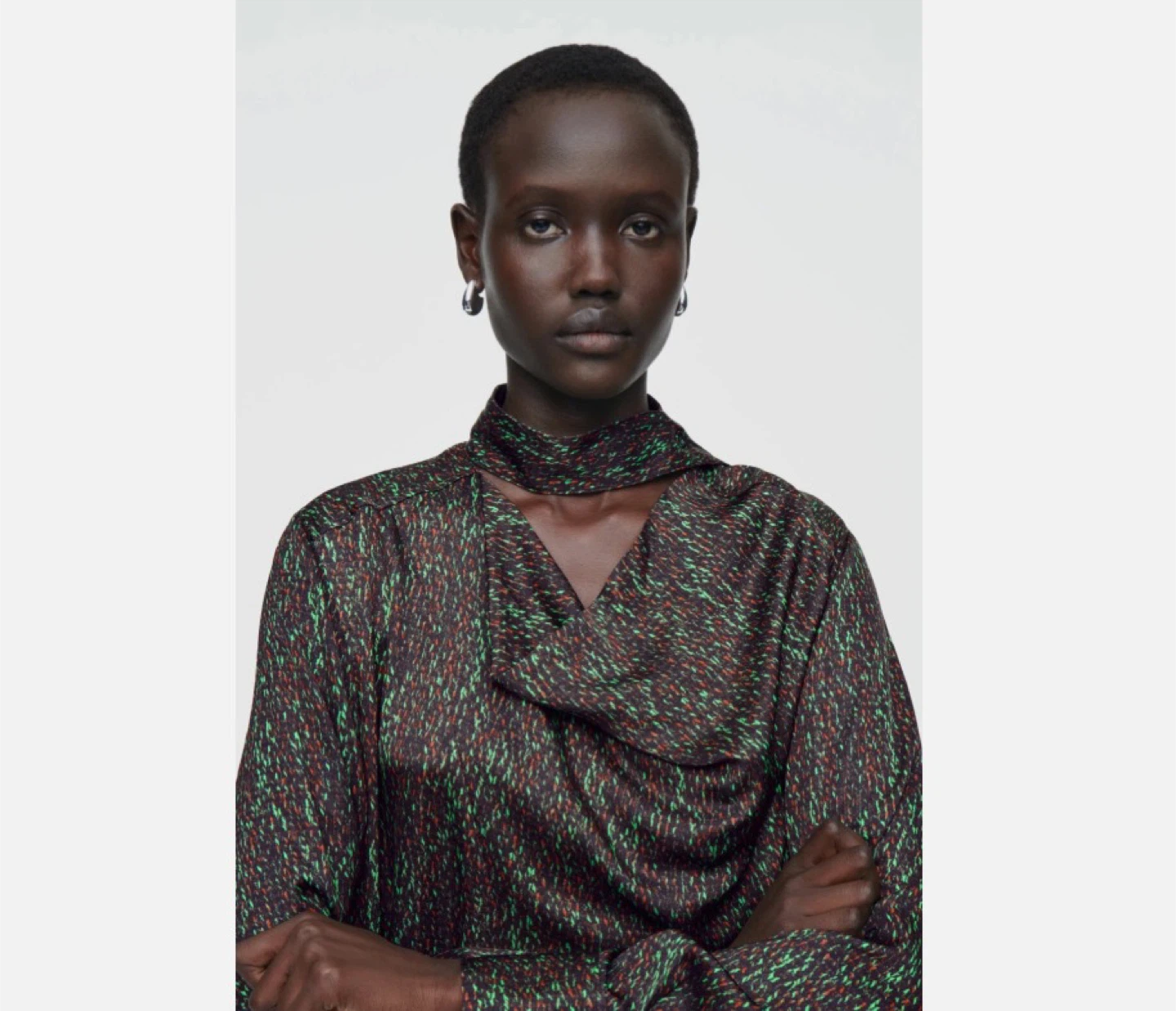 COS Scarf-Detail Printed Midi Dress *BNWT, Never Worn* - photo 5