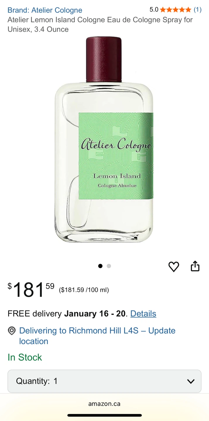 Atelier Cologne Lemon Island 3.4 oz - photo 2