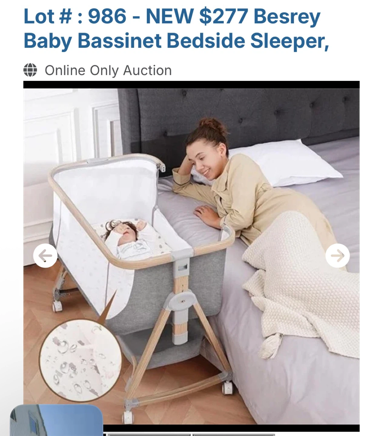 NEW Besrey Baby Bassinet Bedside Sleeper