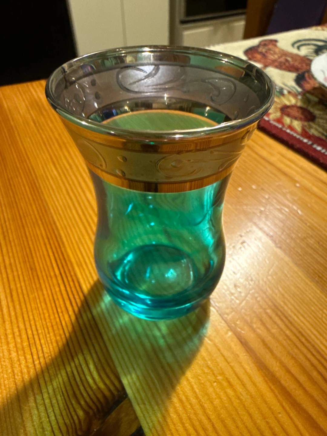 Teal Turkish Tea Glass Set of 6 - photo 3