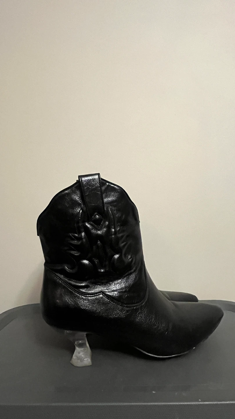 Black Cowboy Boots - Size 7.5 - photo 3