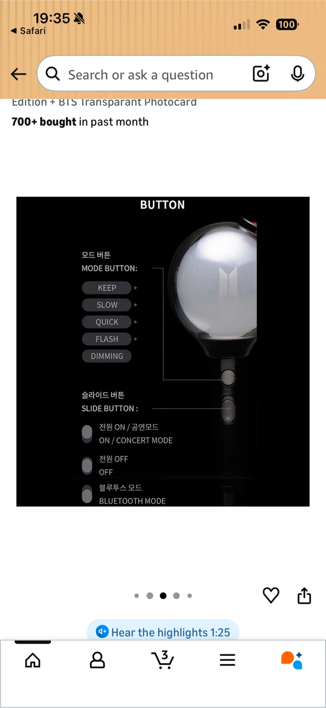 BTS Official Light Stick Map of the Soul Special Edition - photo 5