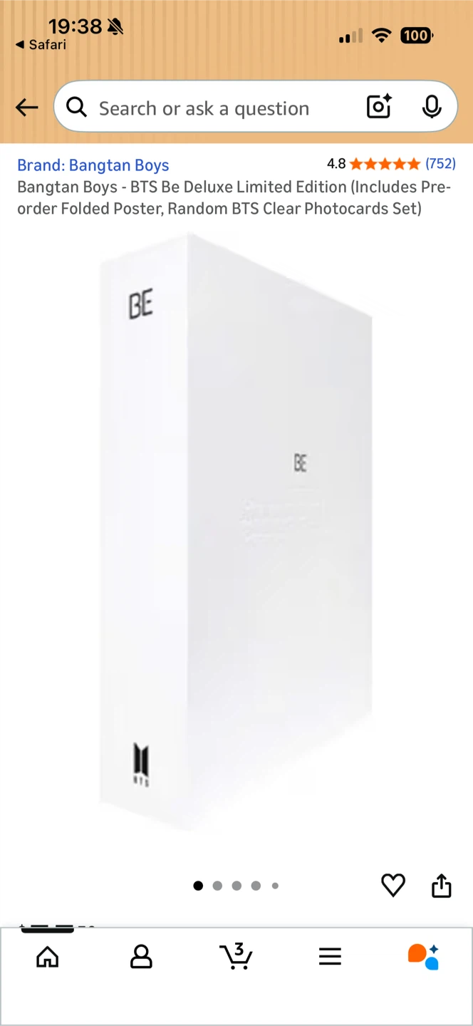 BTS Be Deluxe Limited Edition Album