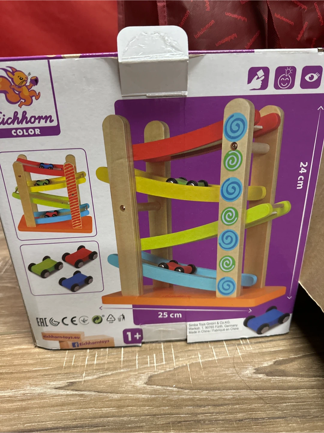 Eichhorn Colour Wooden Car Track Toy