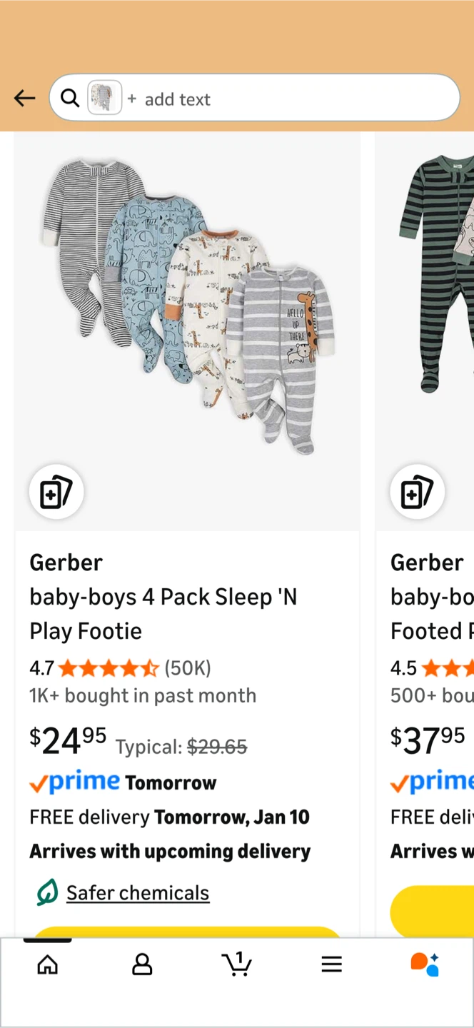 Gerber Baby Sleep 'N Play Footies - 3-6 Months - photo 2