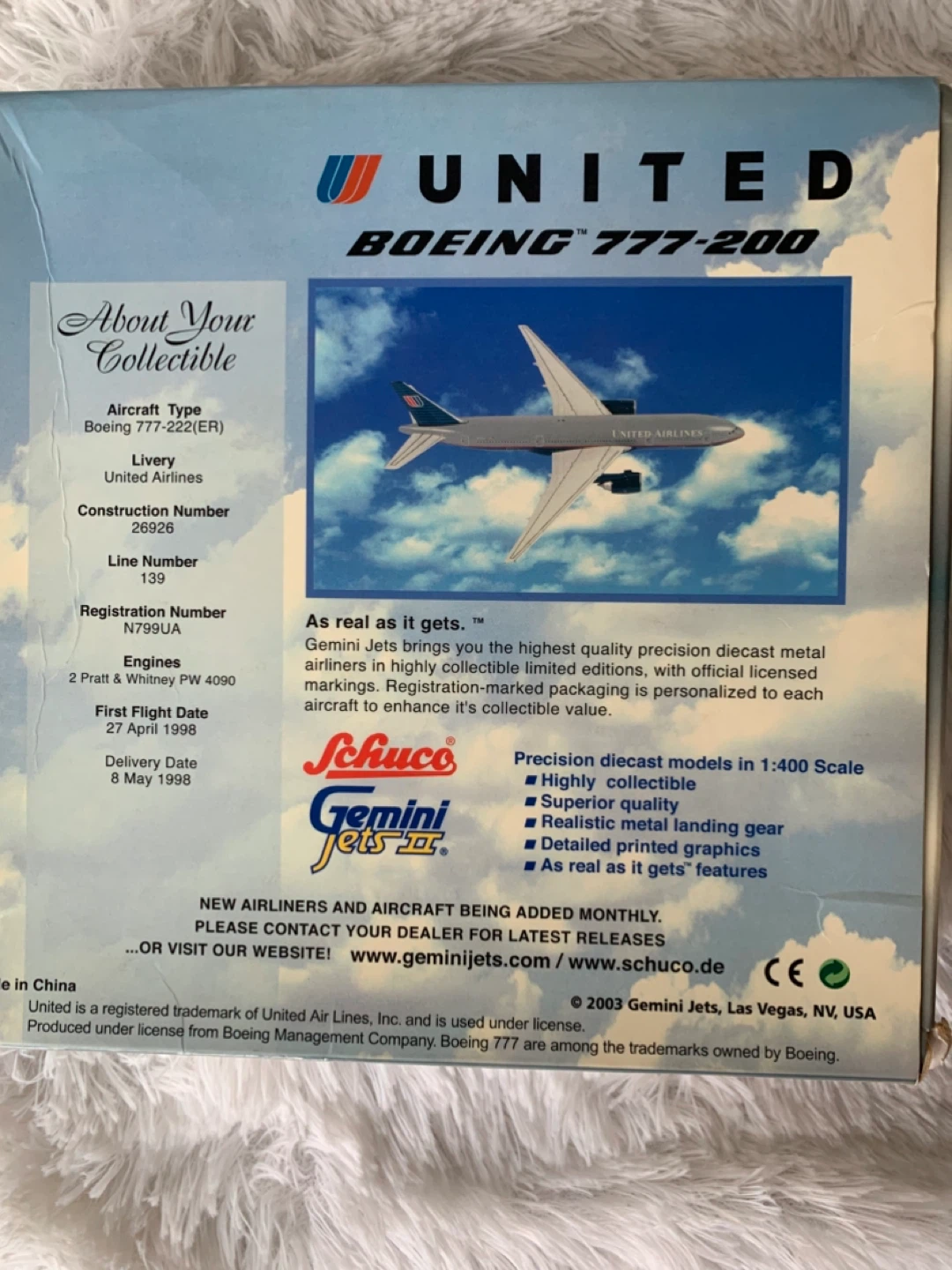 GeminiJets Boeing 777-200 Diecast Model Airplanes - photo 4
