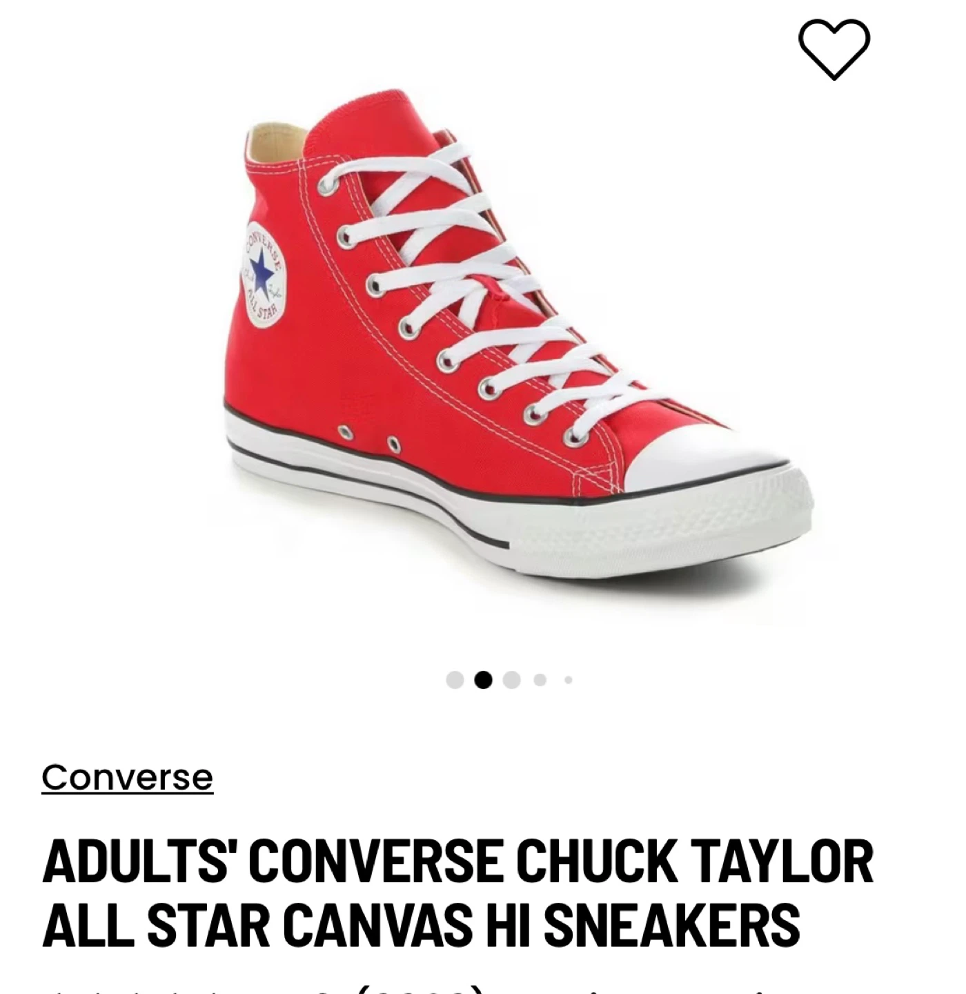 Converse Chuck Taylor All Star Hi Red Sneakers - photo 2