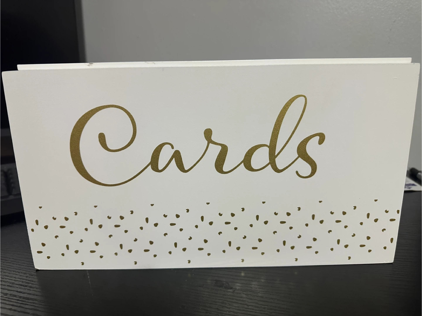 White & Gold Wedding Card Box
