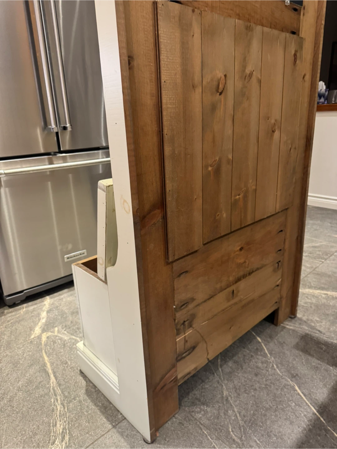 Rustic looking Shoe rack/ coat hanger made with real wood - photo 2