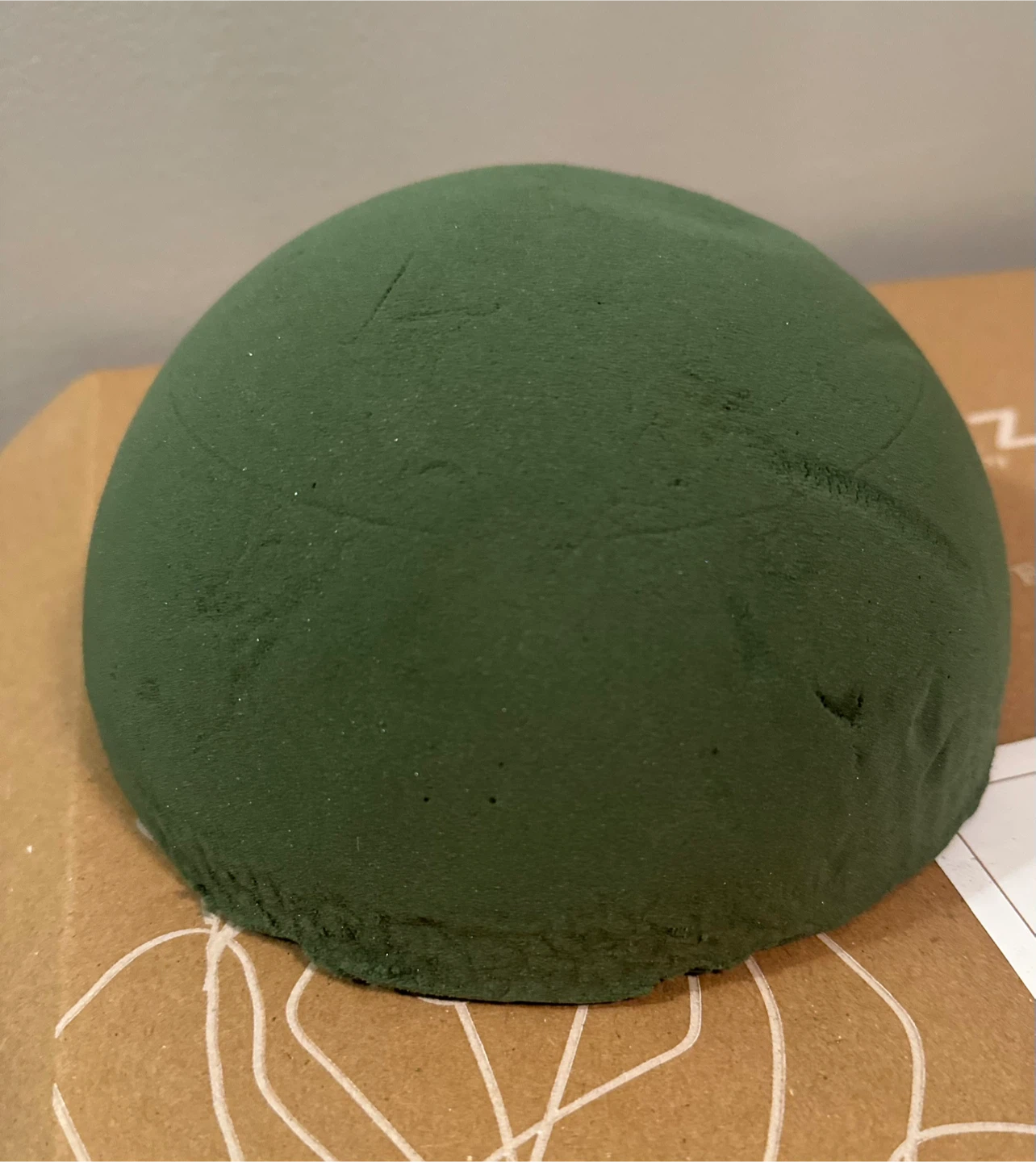 2 pcs- Green Floral Foam Hemisphere - 7.5 inches