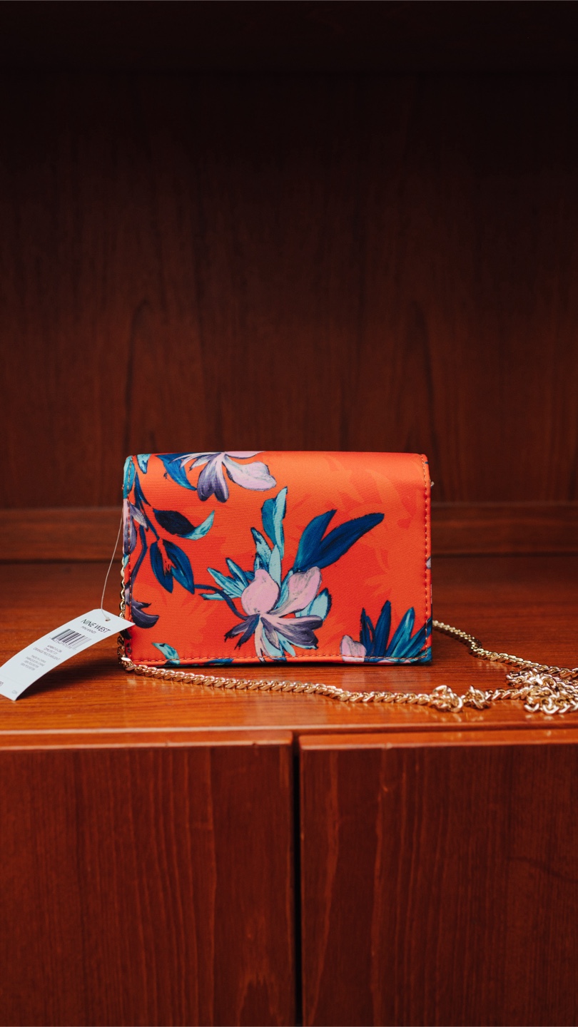 Nine West Floral Chain Crossbody Bag - NWT