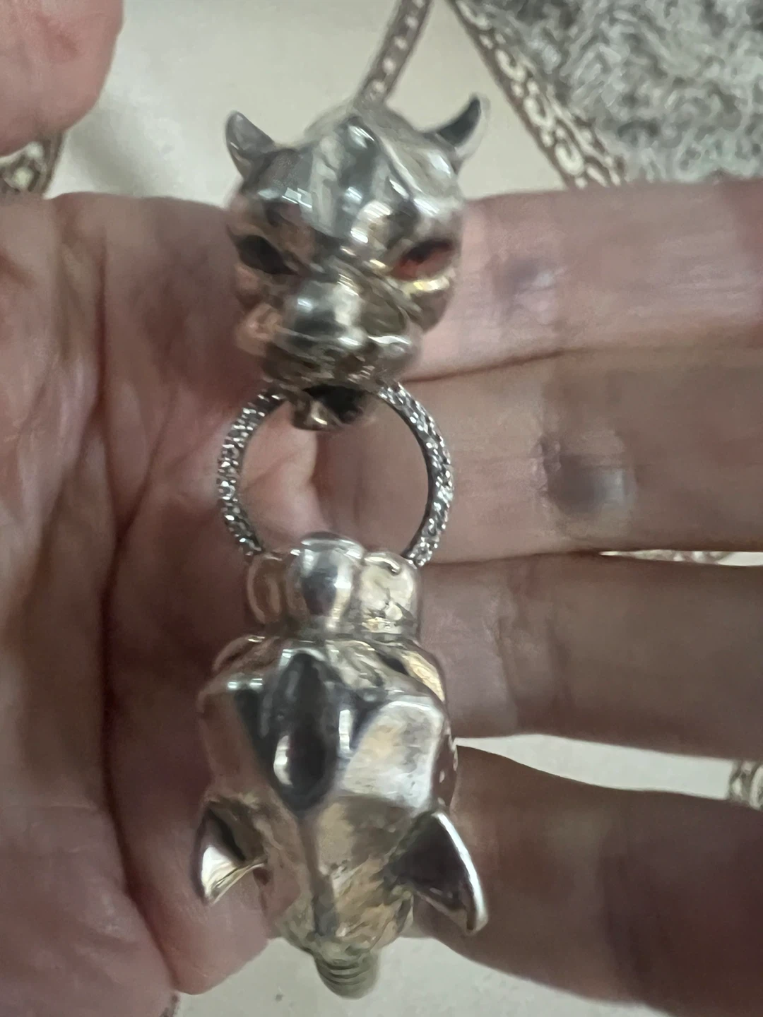 Sterling Silver Panther Head Bracelet - photo 5