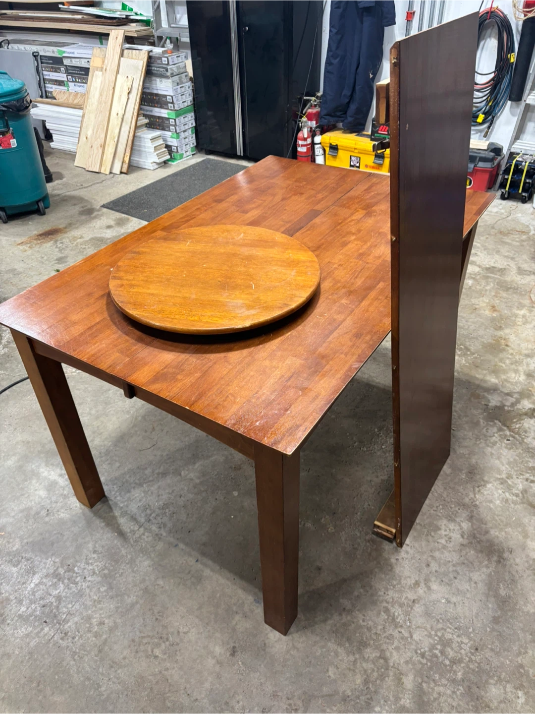 Wooden Dining Table with Lazy Susan - photo 2