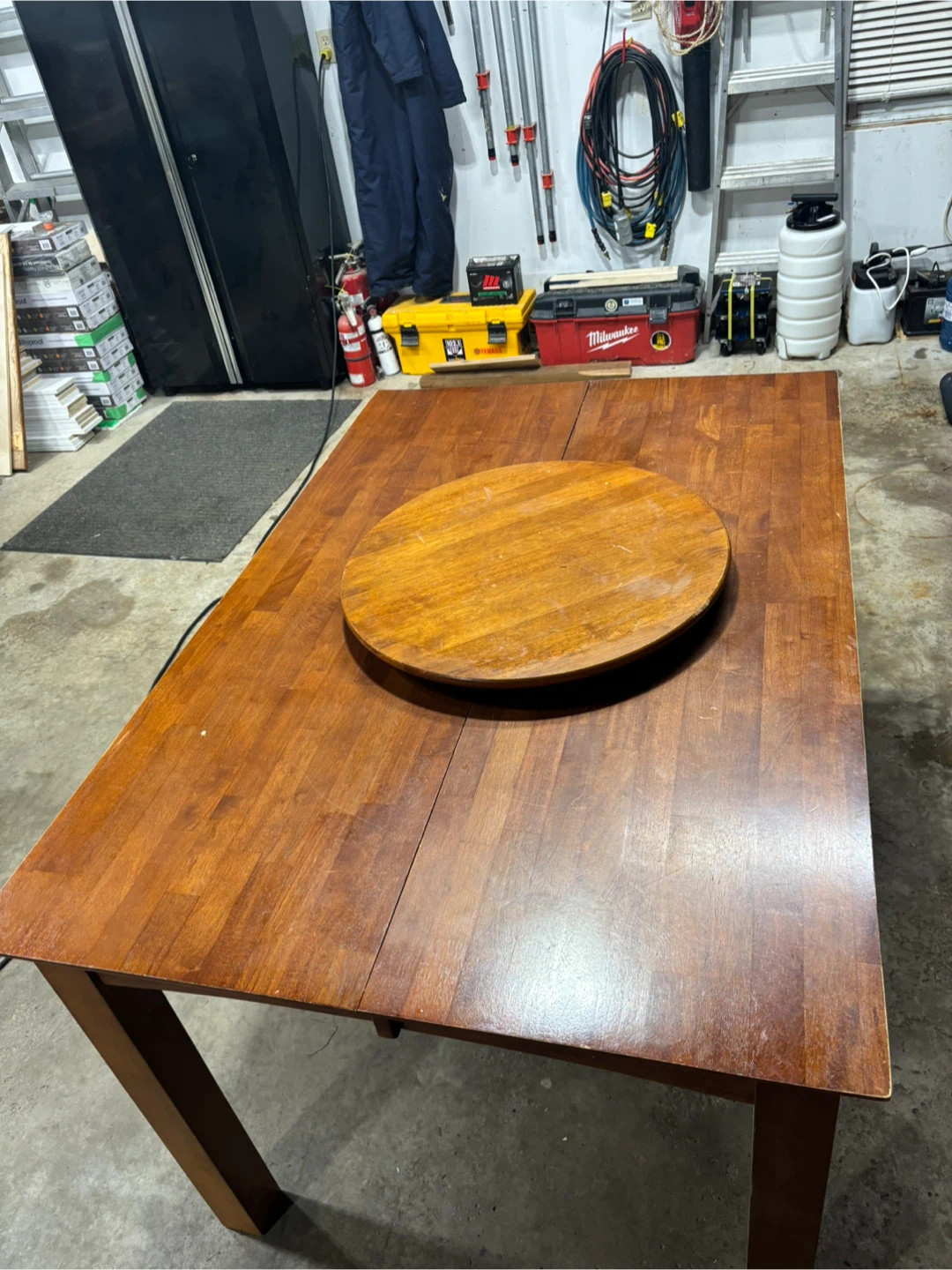 Wooden Dining Table with Lazy Susan - photo 4