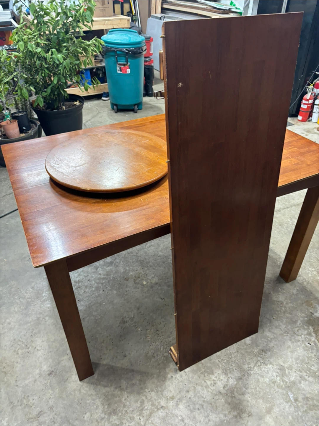 Wooden Dining Table with Lazy Susan - photo 3